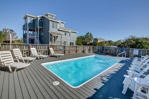 Pool - Sunbelievable | 930 ft from the beach | Private Pool, Hot Tub, Dog-Friendly | Corolla (Corolla)
