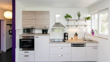 Apartment (Two-Bedroom Apartment) | Private kitchen | Fridge