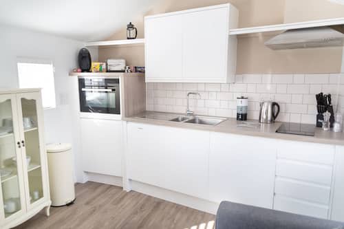 Studio | Private kitchen | Full-size fridge, microwave, oven, stovetop