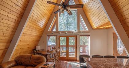 A-Frame Cabin close to Gull Lake, lots of upgrades, walk to both June and Gull Lake