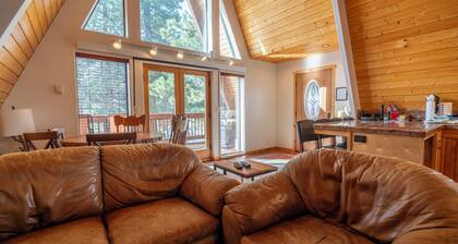 A-Frame Cabin close to Gull Lake, lots of upgrades, walk to both June and Gull Lake