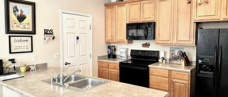 Microwave, oven, stovetop, dishwasher