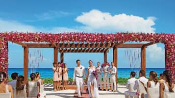 Outdoor wedding area