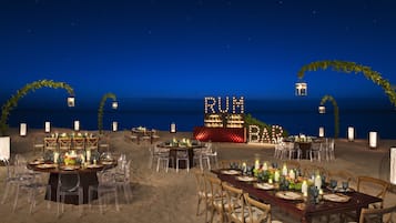Outdoor wedding area