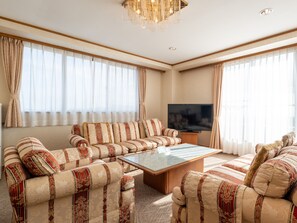 Suite, Non Smoking, Mountain View | Living area | TV - Fuji Mihana Resort (Oyama)