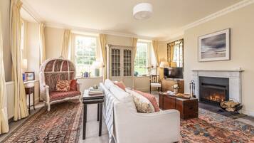 TV, fireplace, DVD player
