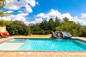Outdoor pool, a heated pool