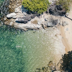 Private beach