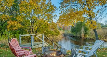 Terrific riverfront home near the slopes w/ firepit, free WiFi & five-acre lot