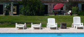 Luxury gite for adult couples, peaceful, open views, large swimming pool