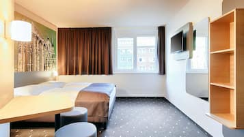 Desk, free WiFi, bed sheets