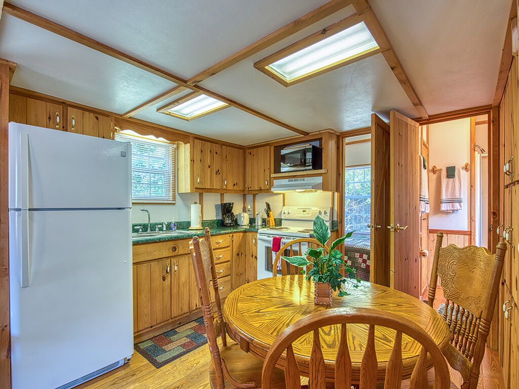 Raccoon Run, Tiny Log Cabin (#5)  - Once thru the fence, 1st Cabin on left