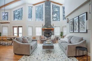 TV, fireplace - The Super Condo by Simply Kimberley | Innovative Lodging at Resort Base (Kimberley)