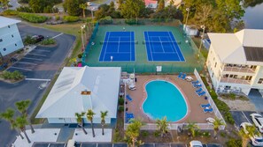 A heated pool