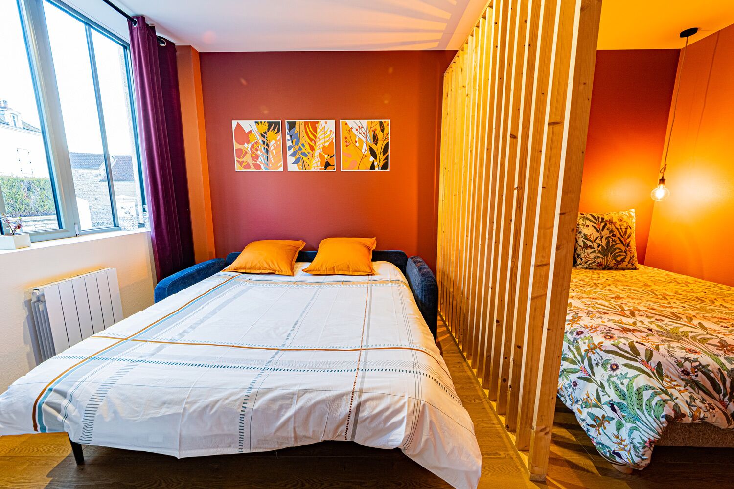 1 slaapkamer, een strijkplank/strijkijzer, wifi, beddengoed