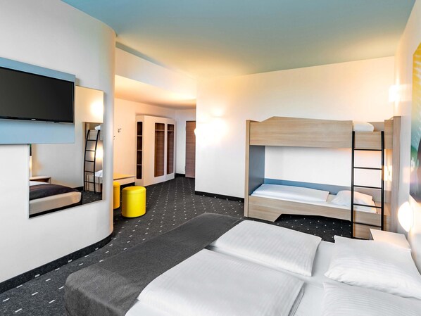 Desk, free WiFi, bed sheets