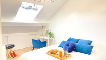 1 chambre, fer et planche Ă repasser, Wi-Fi, draps fournis