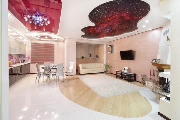 Leilighet – elite | Oppholdsrom | Flatskjerm-TV