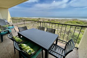 Outdoor dining - AGN 308 - Epic Ocean View!!!  FREE FUN & a Beach lovers dream with breathtaking ocean view! (Saint Augustine)