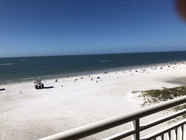 On the beach, beach towels