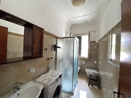Ducha, secador de pelo y toallas