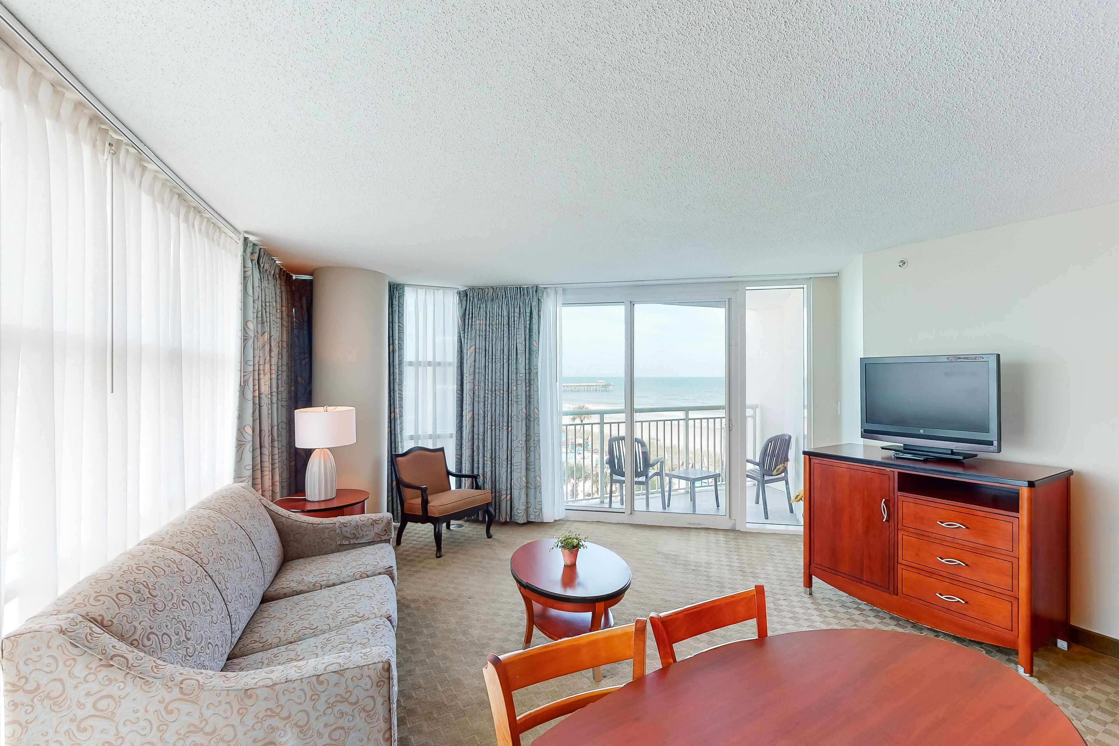 Stunning Beach Getaway w/ Ocean View, Shared Pool, Lazy River, & Central AC!