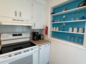 Fridge, microwave, oven, stovetop - Cozy Beach Getaway With a View!! Refreshed for 2025!! (Emerald Isle)