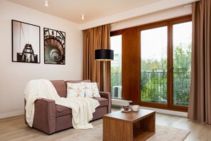 Apartment, 1 Bedroom, Balcony | Living area - Apartments Warsaw Magazynowa by Renters (Warsaw)