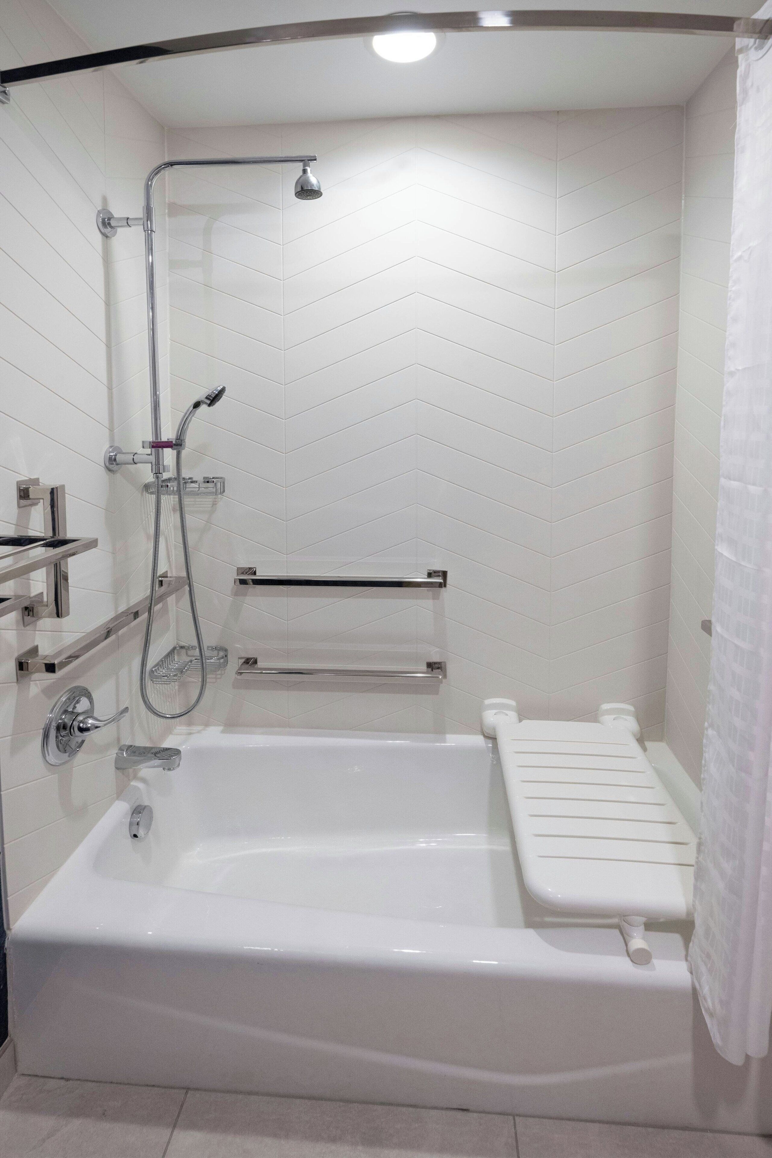 room, 2 queen beds, non smoking (mobility/hearing accessible, tub) | bathroom | shower, free toiletries, hair dryer, towels
