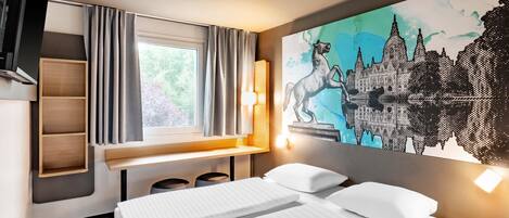 Double Room | Premium bedding, desk, soundproofing, free WiFi