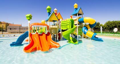 Family Camping With Water Park in Summer Season