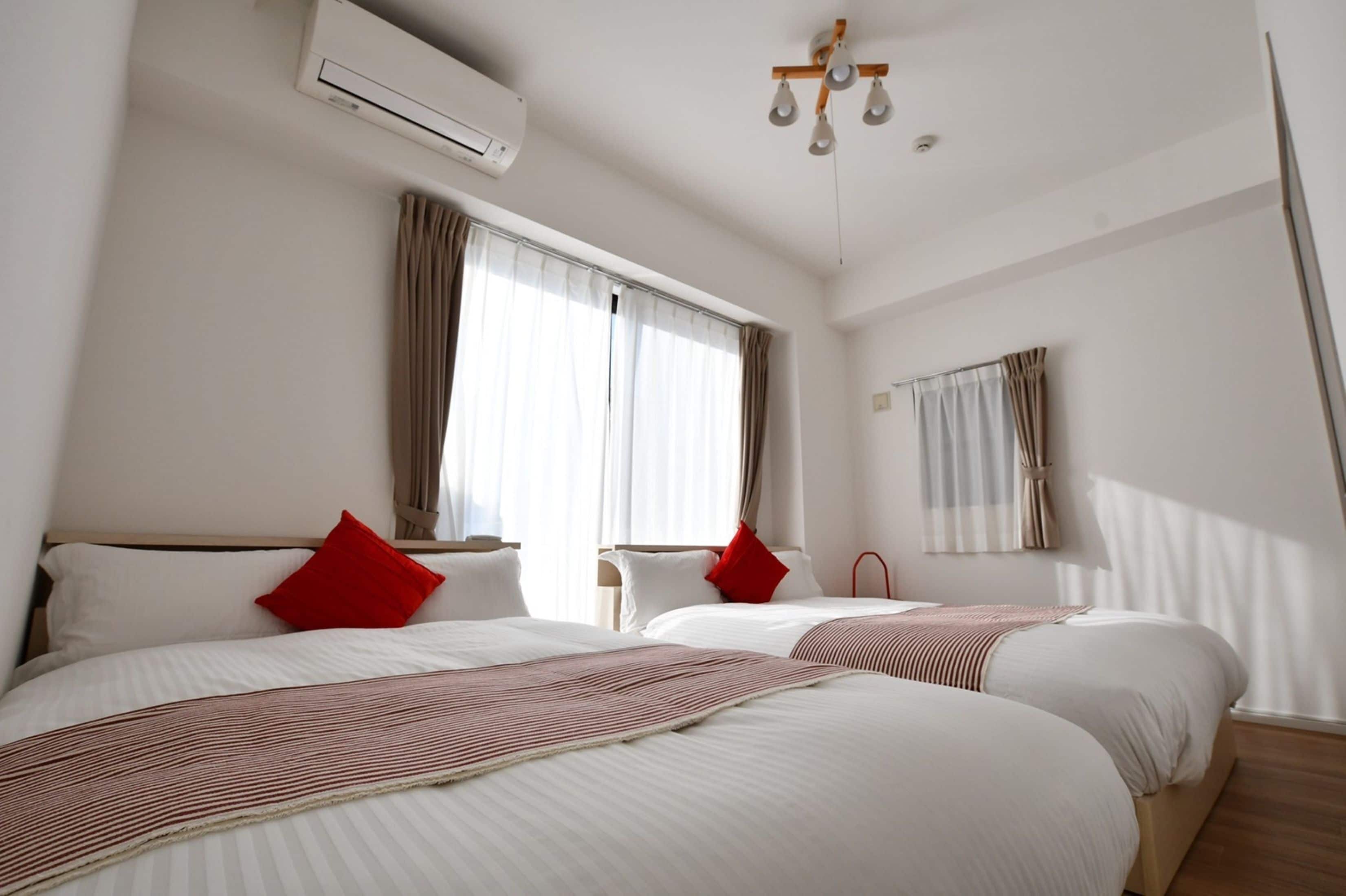 Desk, blackout curtains, free WiFi, bed sheets