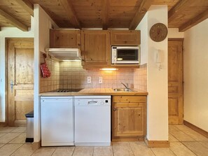 Kühlschrank, Mikrowelle, Herdplatte, Geschirrspüler