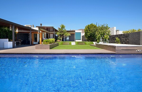 A heated pool