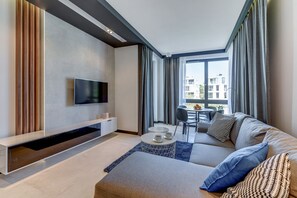 Apartamento, 1 habitación, balcón | Sala de estar