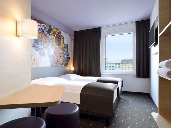 Hypoallergeen beddengoed, een bureau, gratis wifi, beddengoed