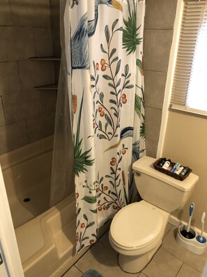 Ensemble douche/baignoire, sĂšche-cheveux, serviettes fournies, savon