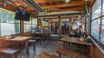 Lunch and dinner served, pool views