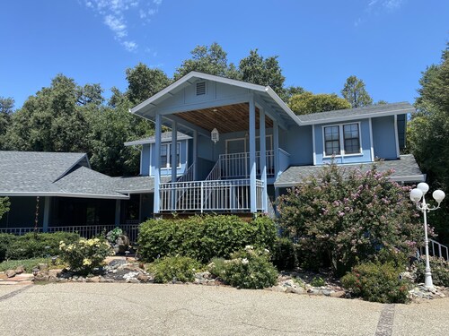Large king guest room with private entrance and bathroom.