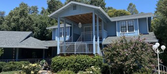 Large king guest room with private entrance and bathroom.