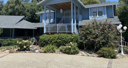 Large king guest room with private entrance and bathroom.