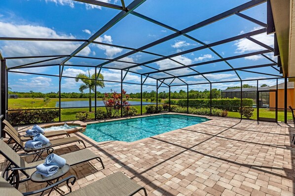 Outdoor pool, a heated pool