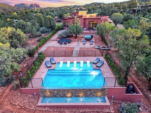 Outdoor pool, a heated pool