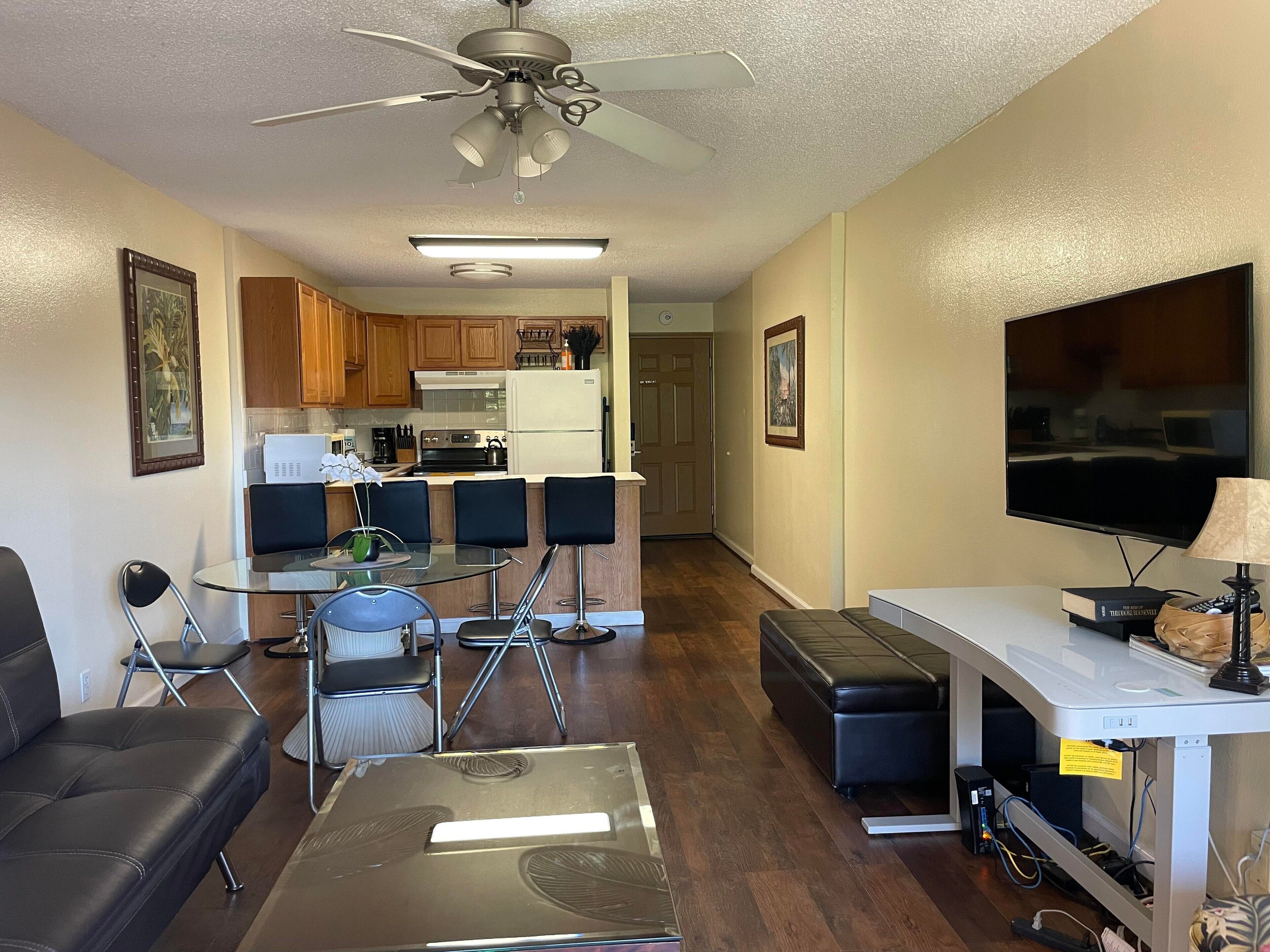 Smart TV, DVD player, books