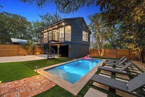 Outdoor pool, a heated pool