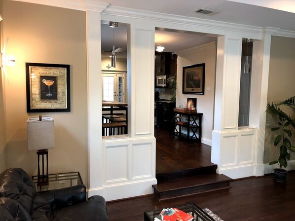 TV, DVD player, books