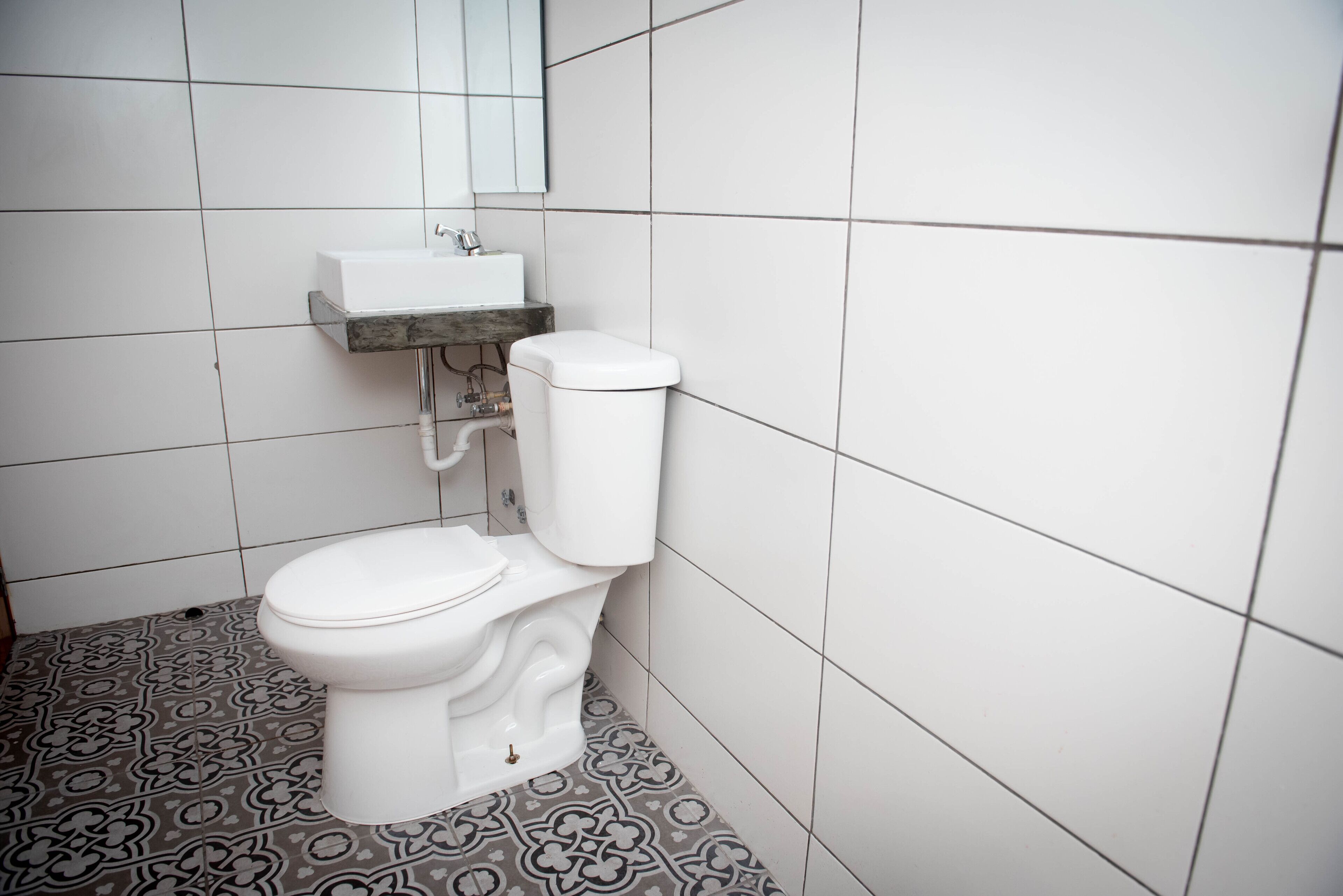 shower, towels, soap, toilet paper