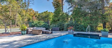 A heated pool