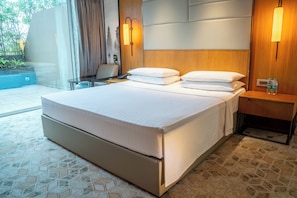 Presidential-Suite, 1 King-Bett und Schlafsofa | Bettwäsche aus ägyptischer Baumwolle, hochwertige Bettwaren