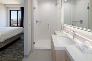 Shower, hair dryer, towels, soap - SpringHill Suites by Marriott Valencia (Valencia)